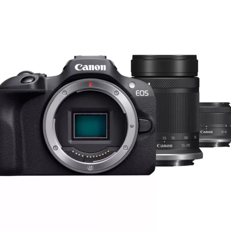 Canon Appareils Photo Hybrides-EOS R100+RF-S 18-45+55-210/5-7.1 IS STM