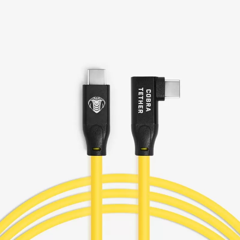 Cobra Tether Accessoires | Accessoires-USB-C / USB-C 90° - 10m - Jaune