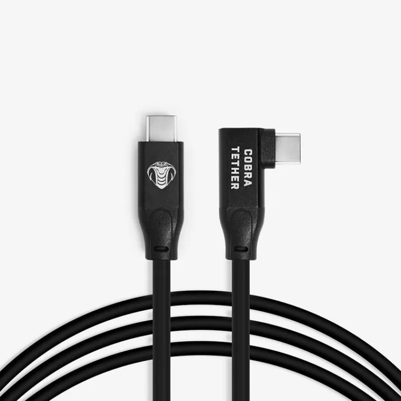 Cobra Tether Accessoires | Accessoires-USB-C / USB-C 90° - 5m - Noir