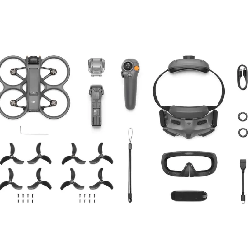 DJI Drones Avec Caméra-Avata 2 Fly More Combo 1 batterie - Drone FPV Immersif avec Prises de Vue 4K Ultra-Grand-Angle