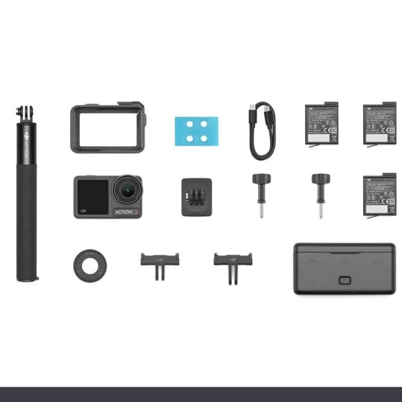 DJI Caméras Compactes Sportives-OSMO ACTION 4 ADVENTURE COMBO