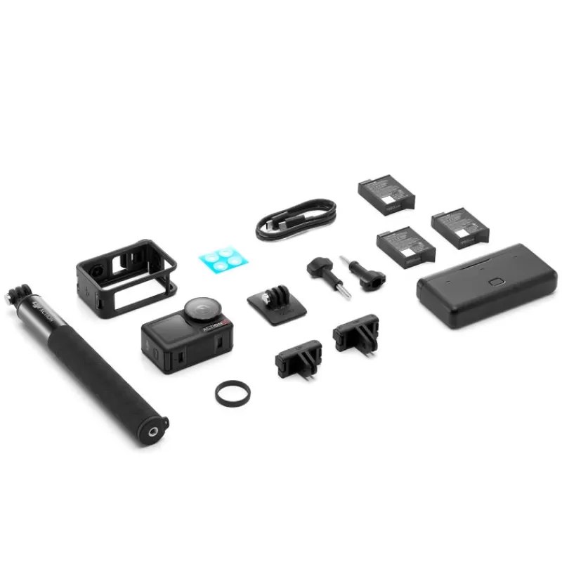 DJI Caméras Compactes Sportives-Osmo Action 5 Adventure Combo - Caméra 4K étanche avec stabilisation et double écran