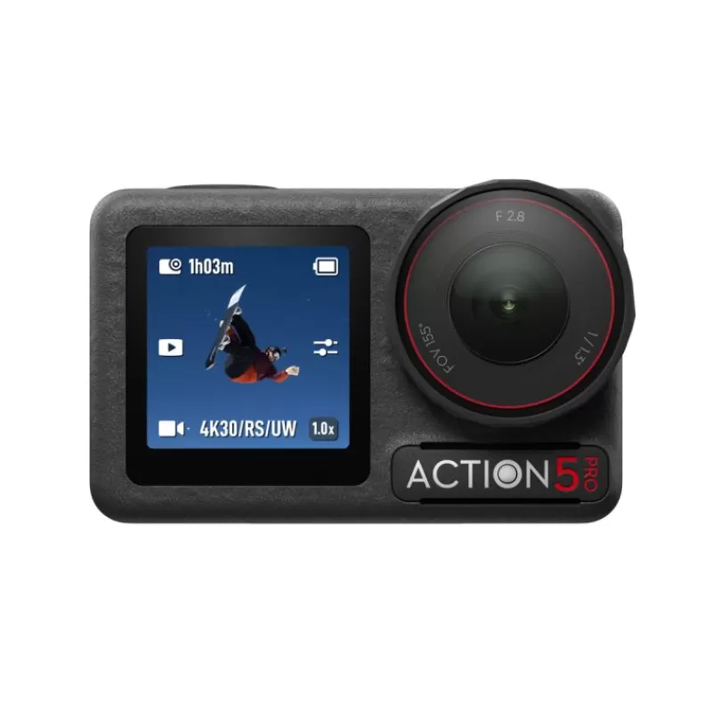 DJI Caméras Compactes Sportives-Osmo Action 5 Standard Combo- Caméra 4K étanche avec stabilisation et double écran