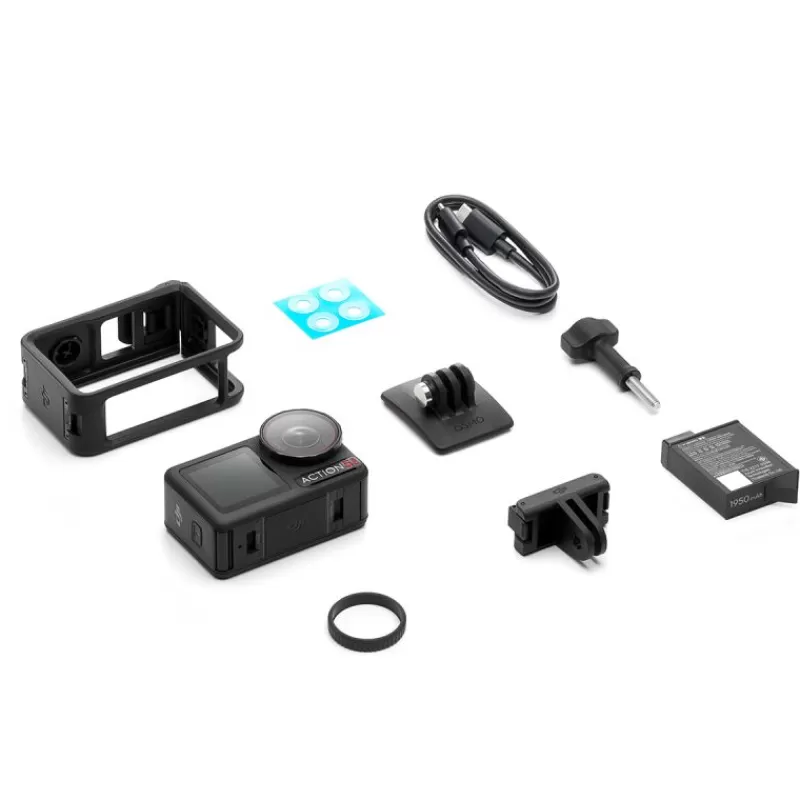 DJI Caméras Compactes Sportives-Osmo Action 5 Standard Combo- Caméra 4K étanche avec stabilisation et double écran