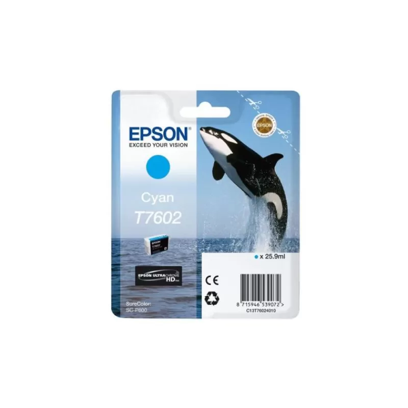 Epson Cartouches D'Encre-ENCRE T7602 ORQUE CYAN POUR P600