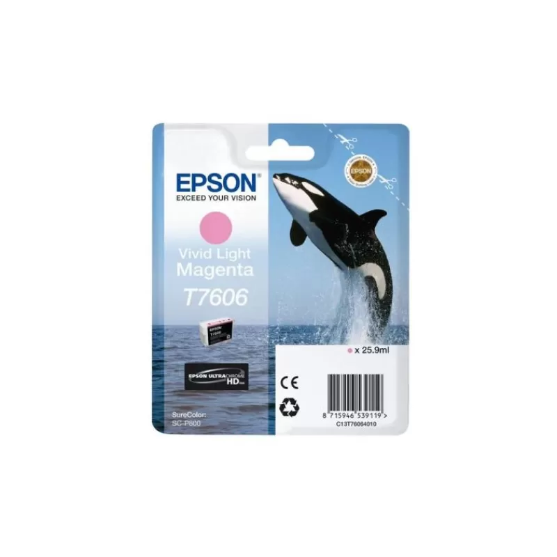 Epson Cartouches D'Encre-ENCRE T7606 ORQUE MAGENTA CLAIR POUR P600