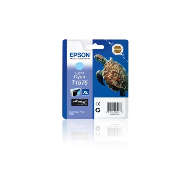 Epson Cartouches D'Encre-ENCRE T1575 TORTUE CYAN CLAIR POUR R3000