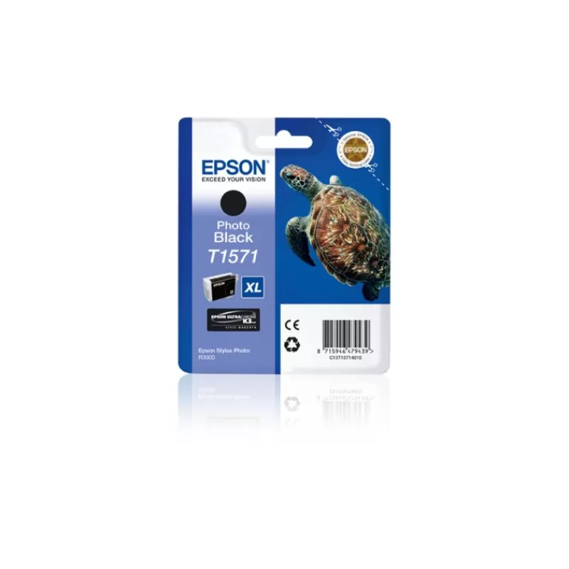 Epson Cartouches D'Encre-ENCRE T1571 TORTUE NOIRE PHOTO POUR R3000