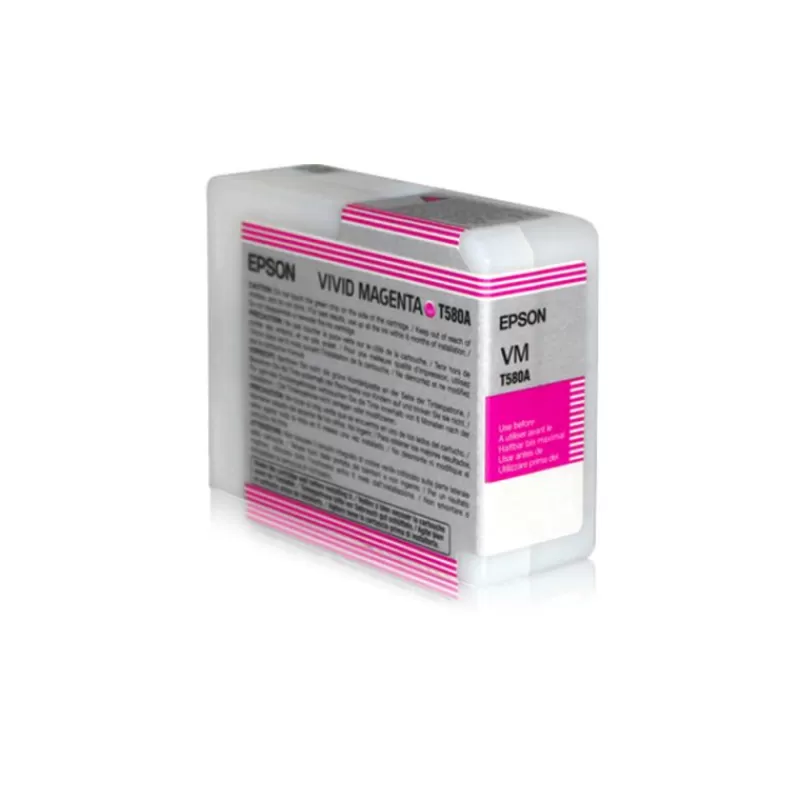 Epson Cartouches D'Encre-T580A ENCRE VIVID MAGENTA POUR 3880 80ml