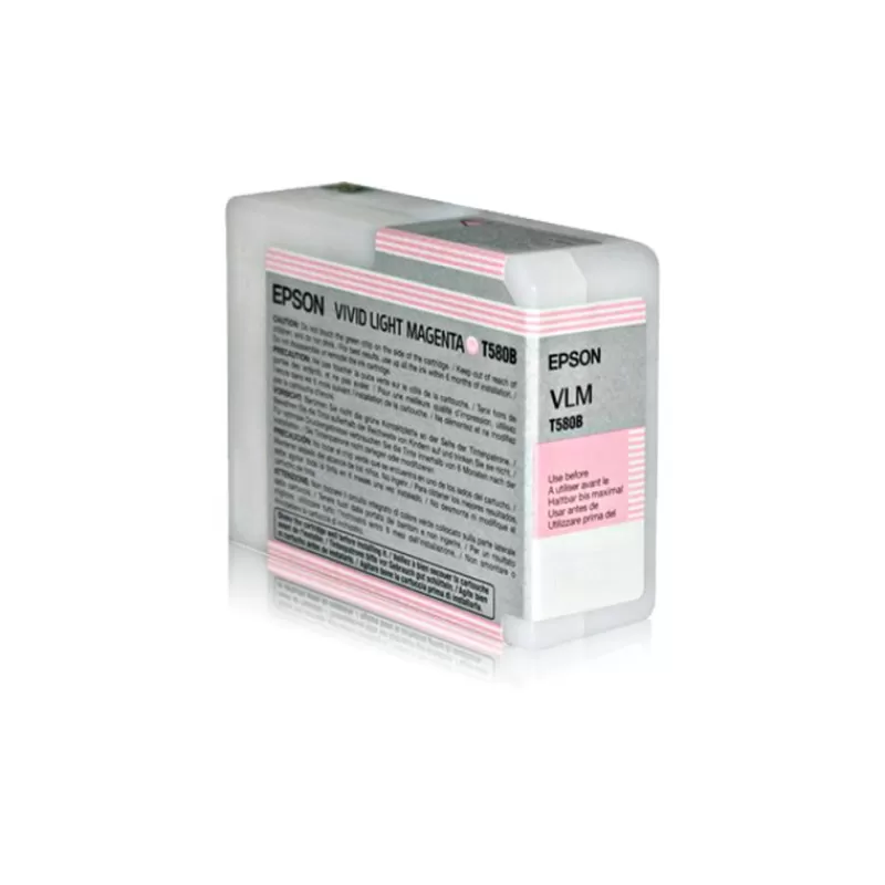 Epson Cartouches D'Encre-T580B ENCRE VIVID MAGENTA CLAIR POUR 3880 80ml
