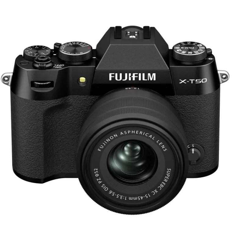 Fujifilm Appareils Photo Hybrides-FUJI X-T50 NOIR + XC 15-45mm : Appareil Photo Hybride 40,2 MP avec Vidéo 6,2K et Simulations de Film