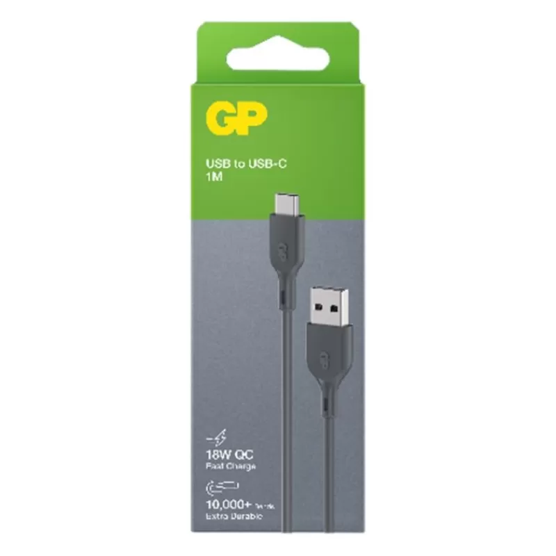 Gp batteries Accessoires | Accessoires-GP Essential câble USB CC1N, 1m - USB-A vers USB-C, chargement rapide