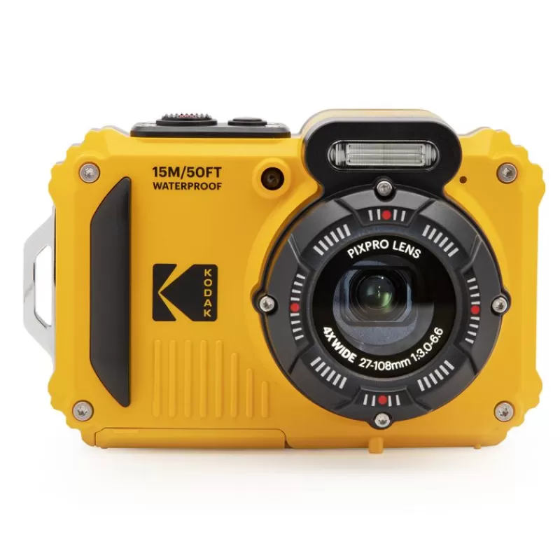 Kodak Appareils Photo Numériques Compacts & Bridges-PixPro WPZ2 jaune - Appareil Photo Étanche et Antichoc 16MP avec Wi-Fi