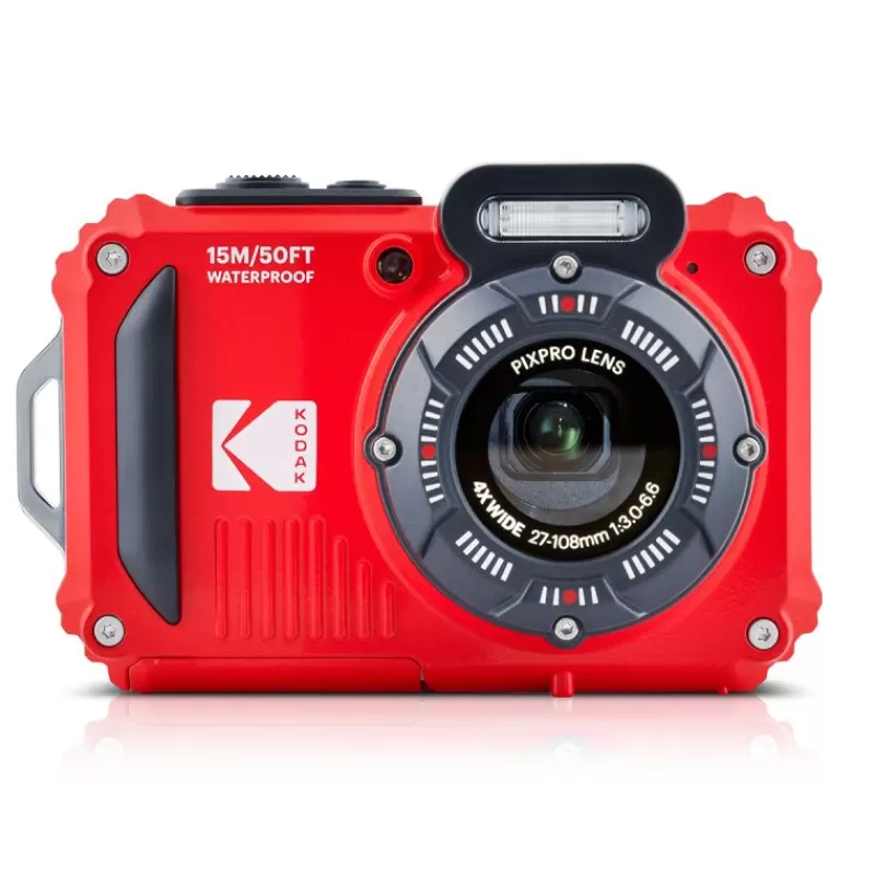 Kodak Appareils Photo Numériques Compacts & Bridges-PixPro WPZ2 rouge - Appareil Photo Étanche et Antichoc 16MP avec Wi-Fi