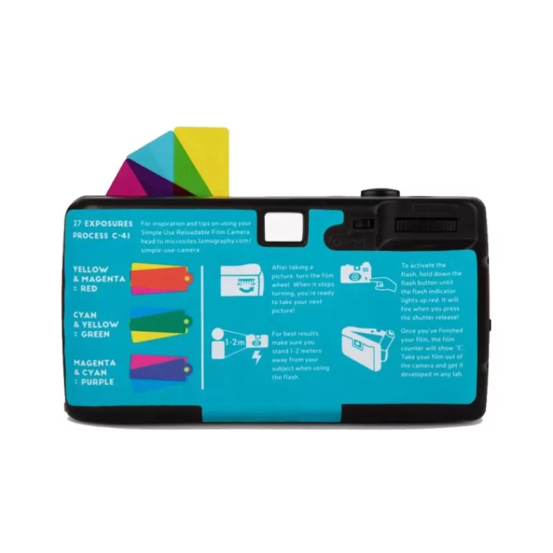 Lomography Appareils Photo Argentique-Simple Use Camera 400/27 Turquoise