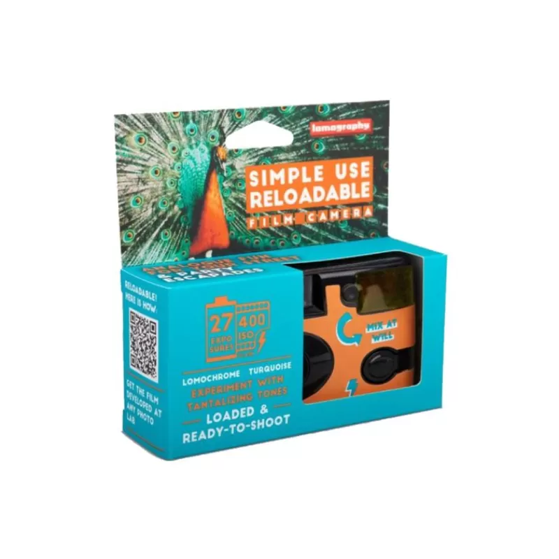 Lomography Appareils Photo Argentique-Simple Use Camera 400/27 Turquoise