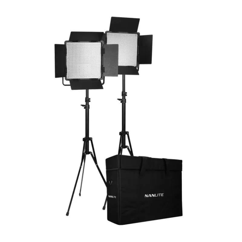 NANLITE Eclairages`1Lumières Continue-600CSADOUBLE KIT AVEC PIEDS ET SAC