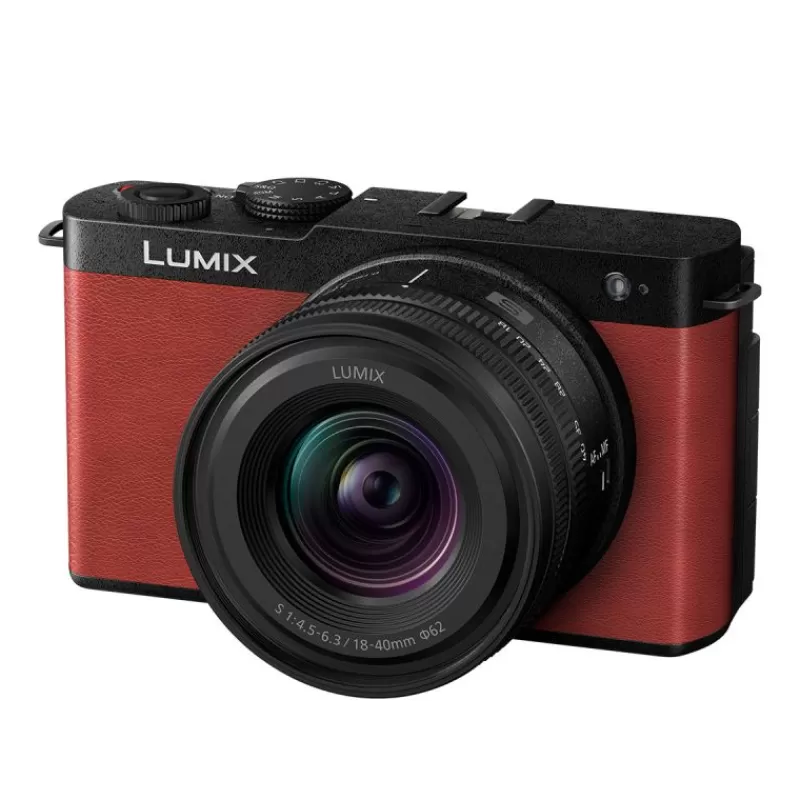 Panasonic Appareils Photo Hybrides-LUMIX S9 ROUGE+18-40/4,5-6,3