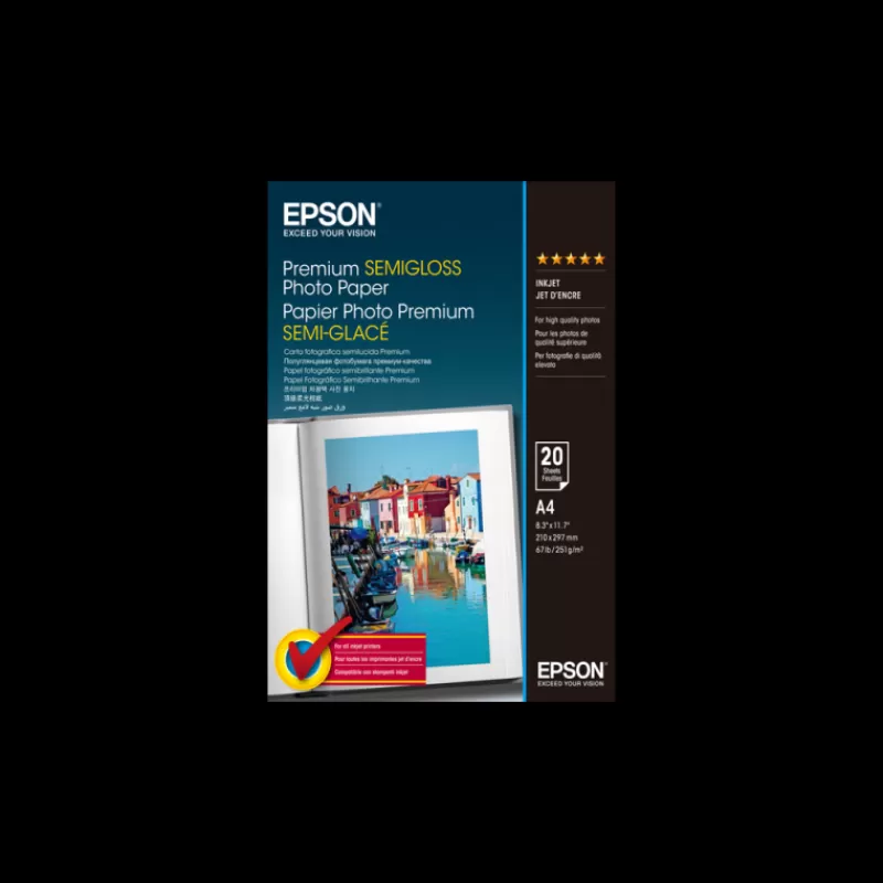 Epson Papiersjet D'Encre-PAPIER PREMIUM SEMI GLACE A4251g 20F