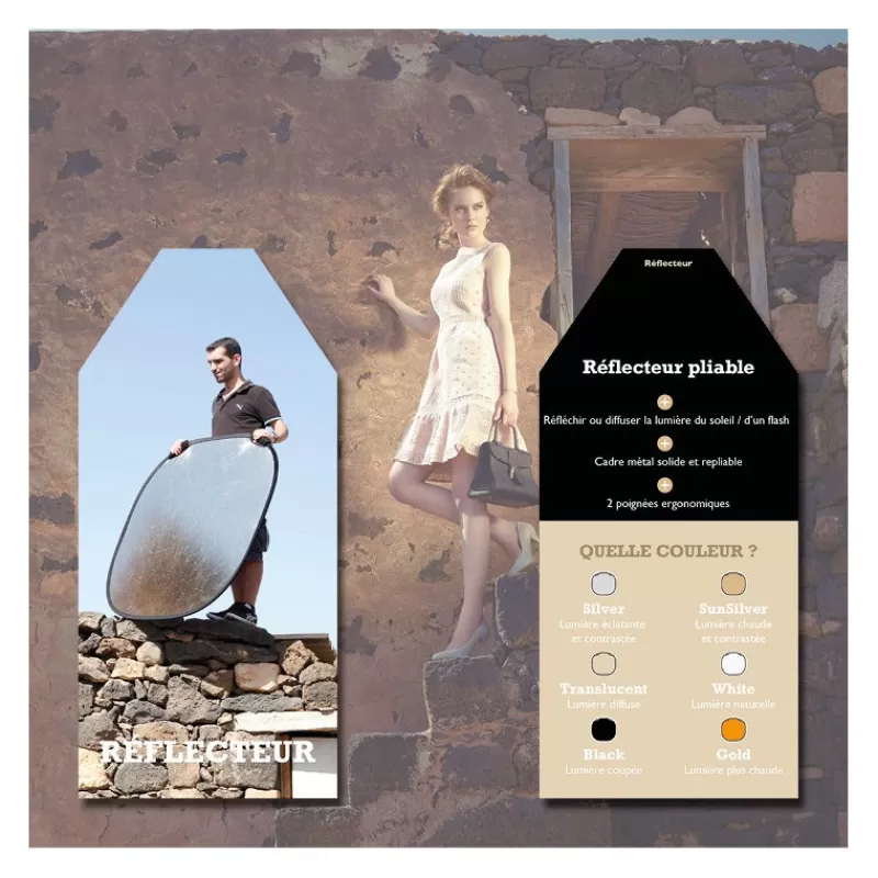Profoto Eclairages`1Accessoires Eclairage-REFLECTOR SUNSILVER/WHITE 120CM (L) - Panajou