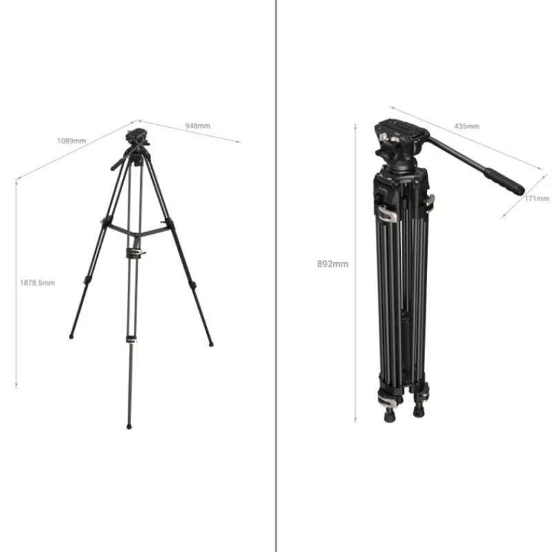 Smallrig Trépieds Photo & Vidéo-3751 TREPIED VIDEO TETE FLUIDE AD 01